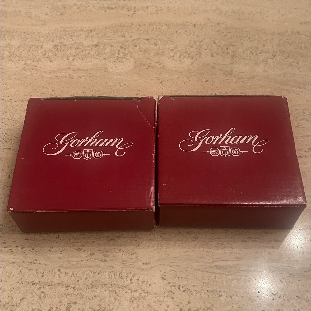 NIB - Gorham King Edward Crystal Napkin Rings - Set of 8